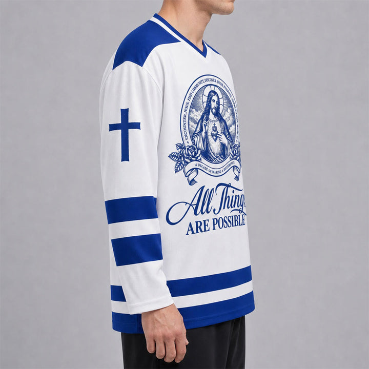 Christianartworkshop Tutto è possibile - Maglia da hockey con l'icona di Gesù - image 4