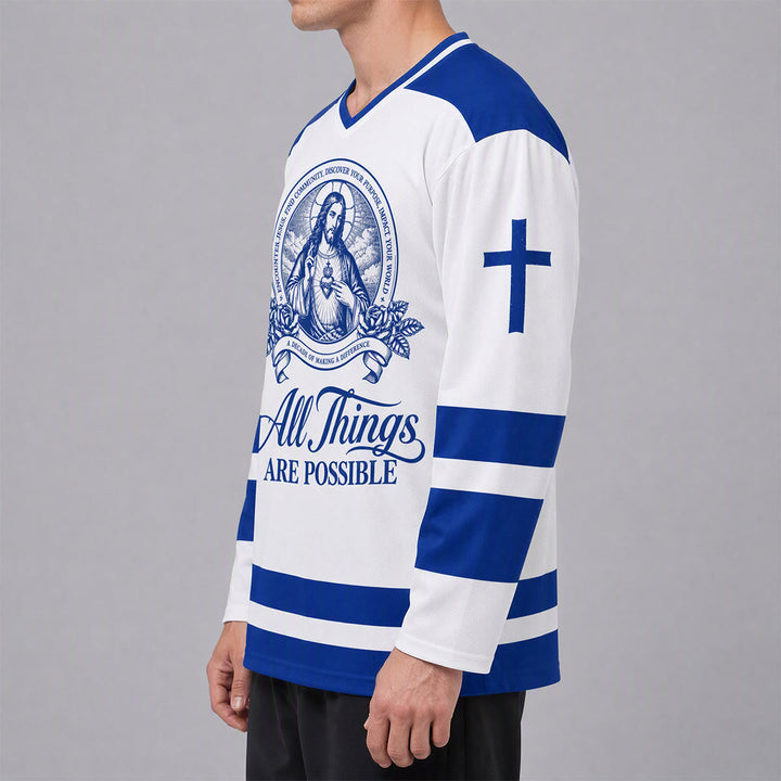 Christianartworkshop Tutto è possibile - Maglia da hockey con l'icona di Gesù - image 5