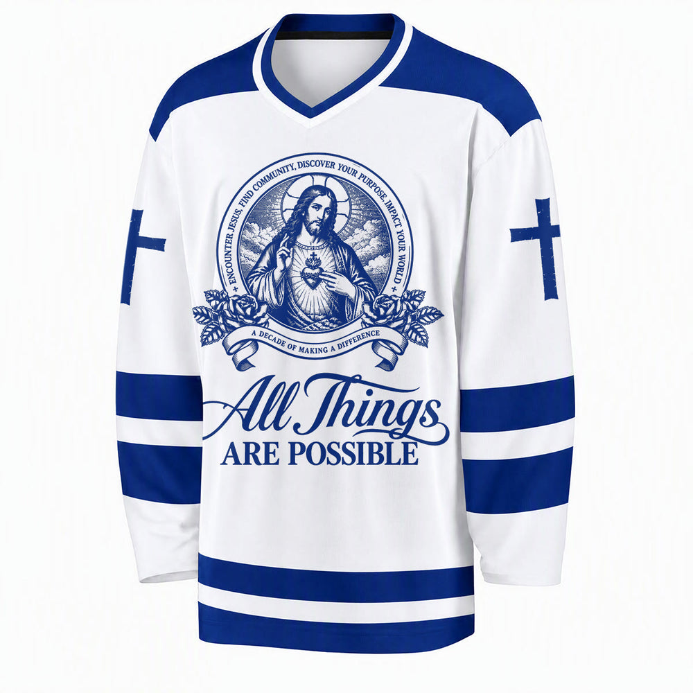 Christianartworkshop Tutto è possibile - Maglia da hockey con l'icona di Gesù - image 1