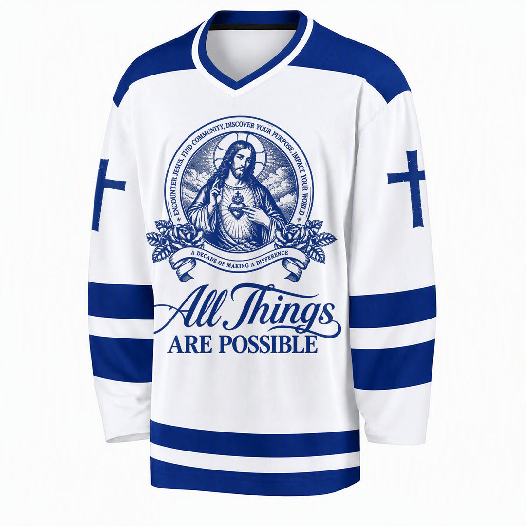 Christianartworkshop Tutto è possibile - Maglia da hockey con l'icona di Gesù - image 1