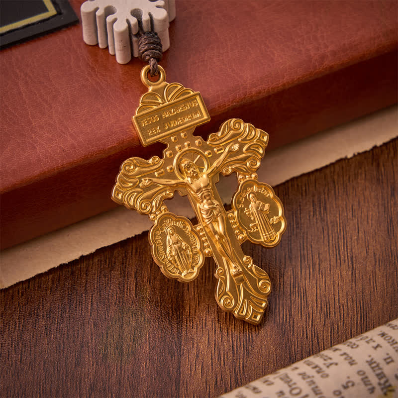 Christianartworkshop Rosario con perline di legno a forma di fiocco di neve e medaglia a forma di cuore dello Spirito Santo: emblema di pura serenità celeste. - image 8