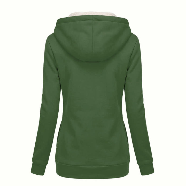 Christianartworkshop Cappotto invernale con cappuccio foderato in sherpa Olive Cross Bloom - image 1