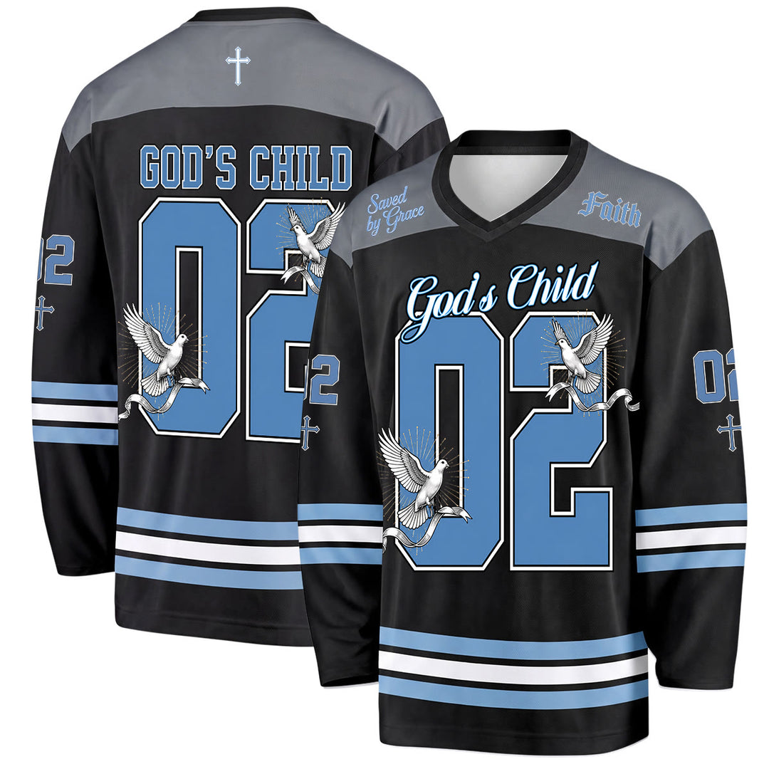 Christianartworkshop God's Child 02 Grace Dove Maglia da hockey a maniche lunghe - 5XL - image 0