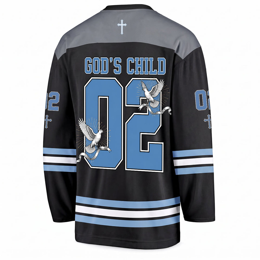 Christianartworkshop God's Child 02 Grace Dove Maglia da hockey a maniche lunghe - image 2