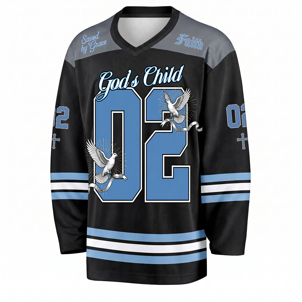 Christianartworkshop God's Child 02 Grace Dove Maglia da hockey a maniche lunghe - image 1