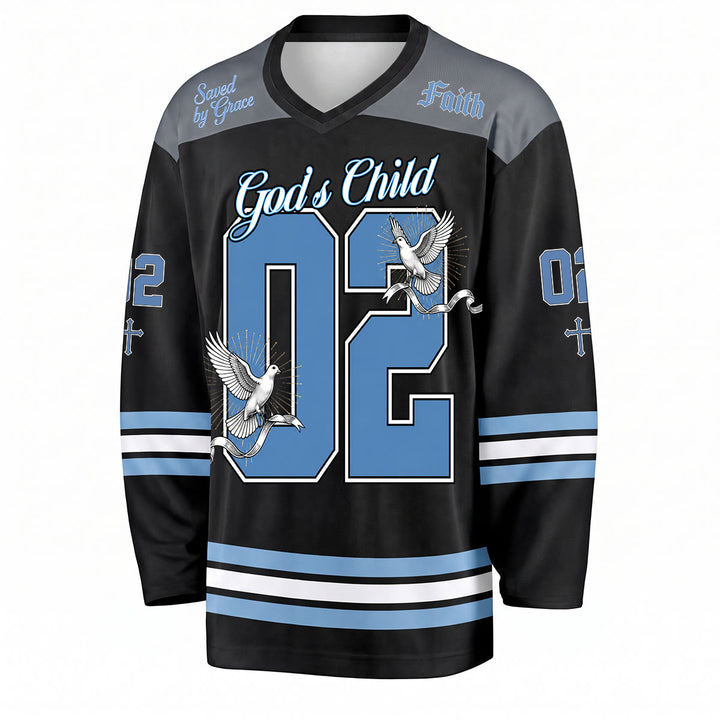Christianartworkshop God's Child 02 Grace Dove Maglia da hockey a maniche lunghe - image 1