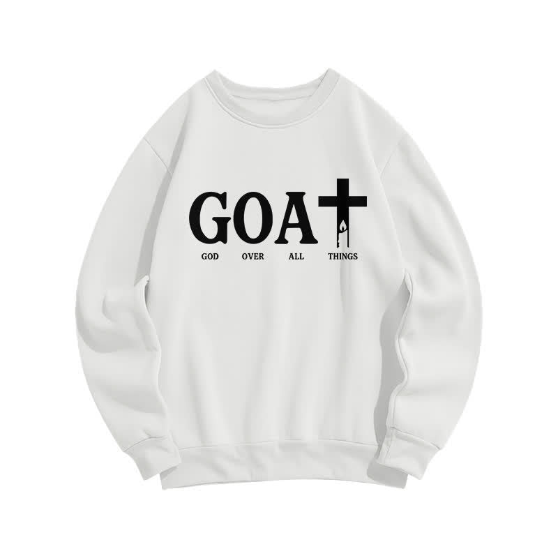 Christianartworkshop Felpa girocollo GOAT God Over All Things - Bianco - 2XL - image 0