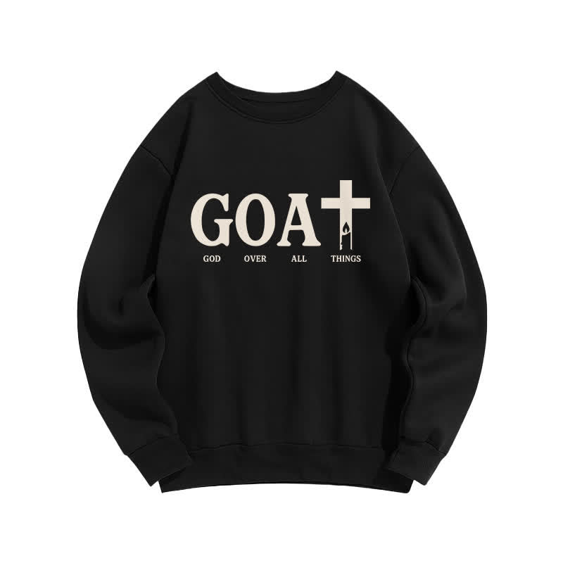 Christianartworkshop Felpa girocollo GOAT God Over All Things - Nero - 2XL - image 2