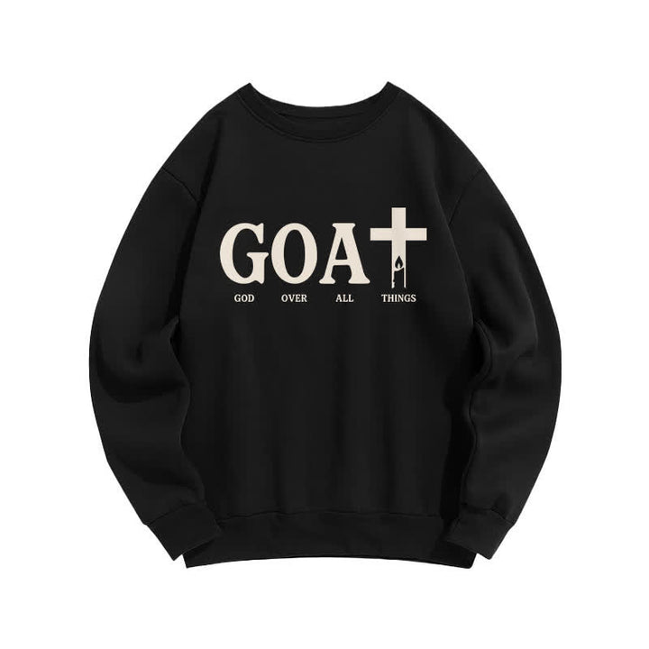 Christianartworkshop Felpa girocollo GOAT God Over All Things - Nero - 2XL - image 2