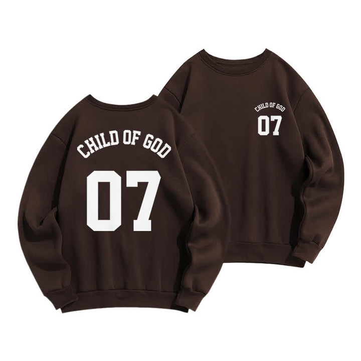 Christianartworkshop Felpa girocollo oversize Child Of God 07 - Caffè - 2XL - image 15