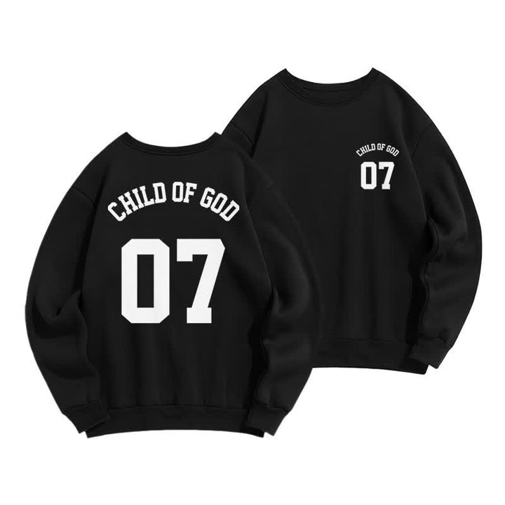 Christianartworkshop Felpa girocollo oversize Child Of God 07 - Nero - 2XL - image 3