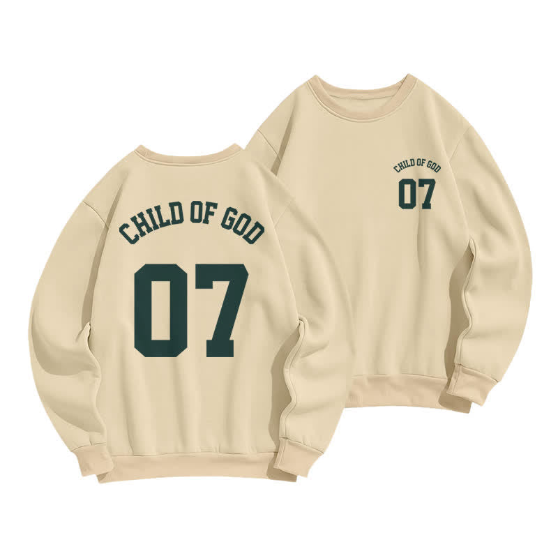 Christianartworkshop Felpa girocollo oversize Child Of God 07 - Albicocca - 2XL - image 9
