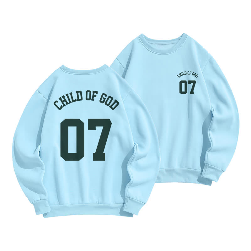 Christianartworkshop Felpa girocollo oversize Child Of God 07 - Blu - 2XL - image 12