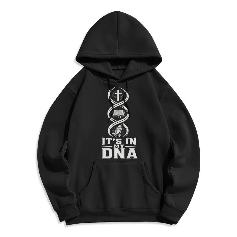Christianartworkshop Felpa con cappuccio "It's In My DNA Faith" - Nero - 2XL - image 1