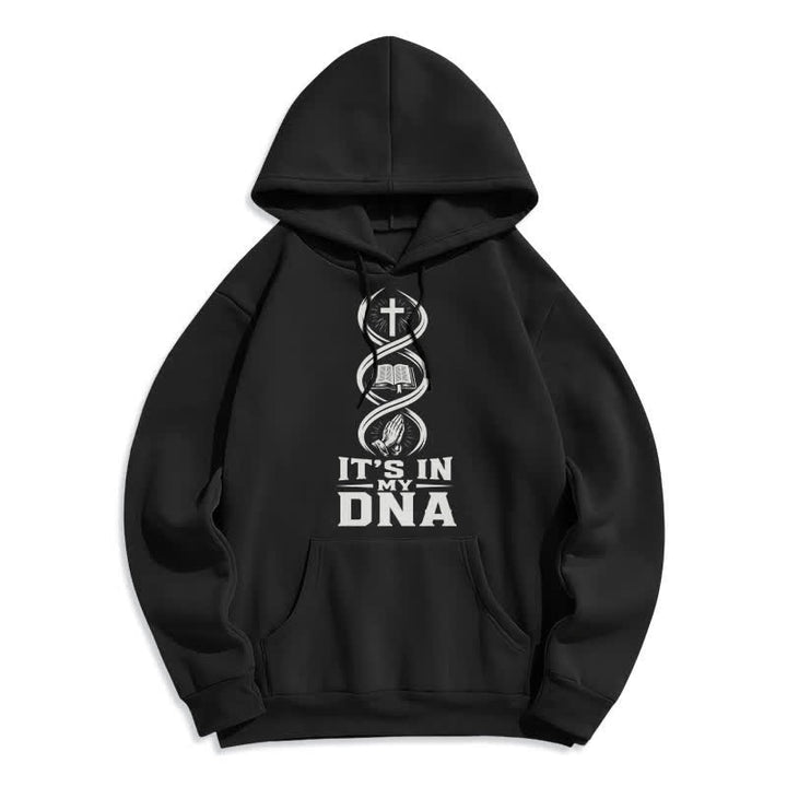 Christianartworkshop Felpa con cappuccio "It's In My DNA Faith" - Nero - 2XL - image 1