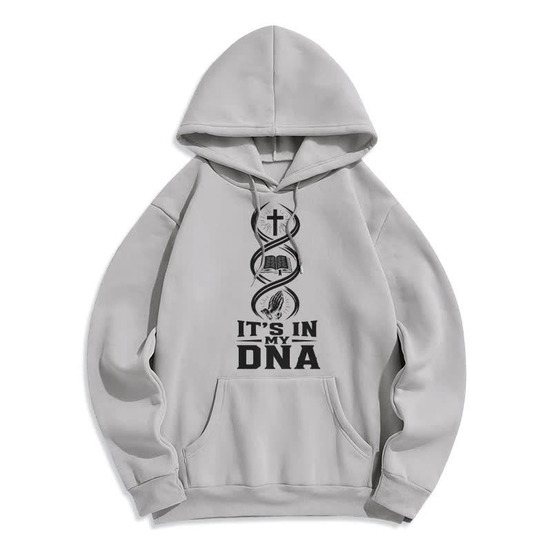 Christianartworkshop Felpa con cappuccio "It's In My DNA Faith" - Grigio - 2XL - image 4