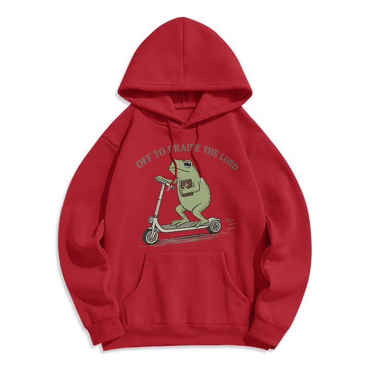 Christianartworkshop Felpa oversize blu rana "Off To Praise The Lord" - Rosso - 2XL - image 3