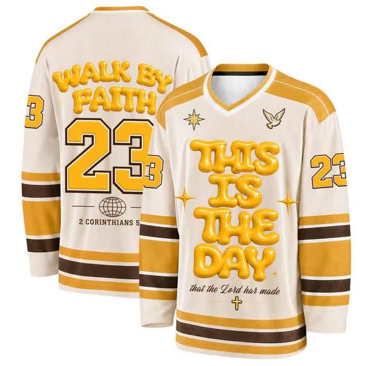 Christianartworkshop Maglia da hockey This Is The Day Puff Print - 5XL - image 0