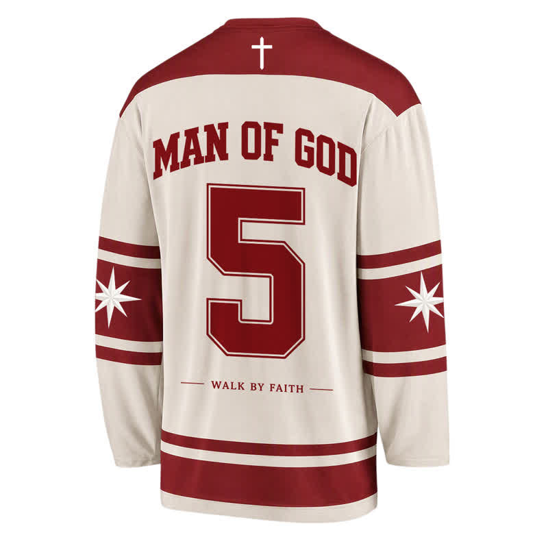 Christianartworkshop Maglia da hockey "God's Child Walk By Faith" - image 2