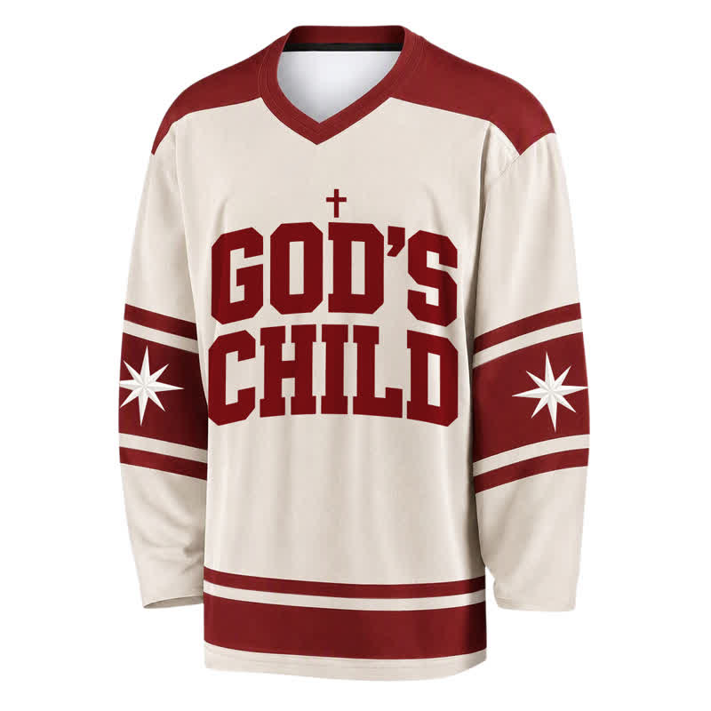 Christianartworkshop Maglia da hockey "God's Child Walk By Faith" - image 1