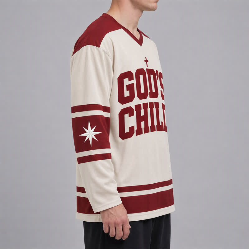 Christianartworkshop Maglia da hockey "God's Child Walk By Faith" - image 5