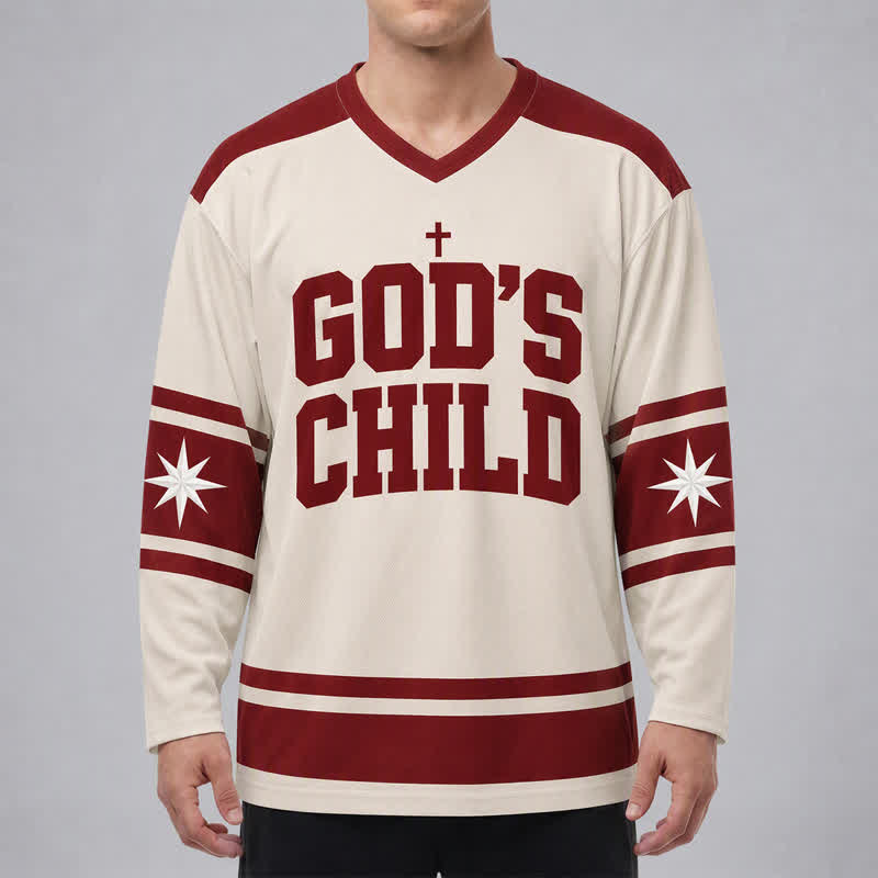 Christianartworkshop Maglia da hockey "God's Child Walk By Faith" - image 3