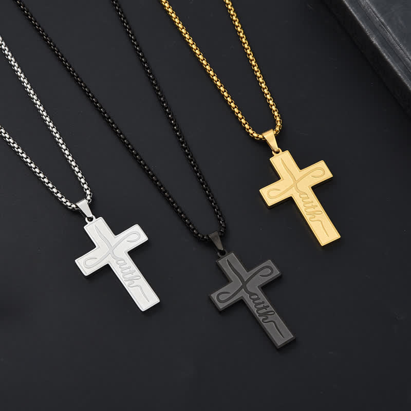 Christianartworkshop Collana con croce Faith liscia e lucida: simbolo di dolce e duratura grazia - image 1