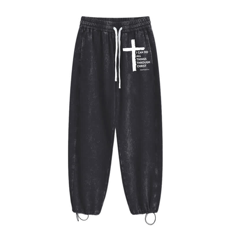 Christianartworkshop Pantaloni della tuta Walk By Faith Cross Washed - image 10