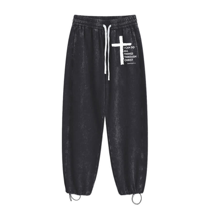 Christianartworkshop Pantaloni della tuta Walk By Faith Cross Washed - image 10