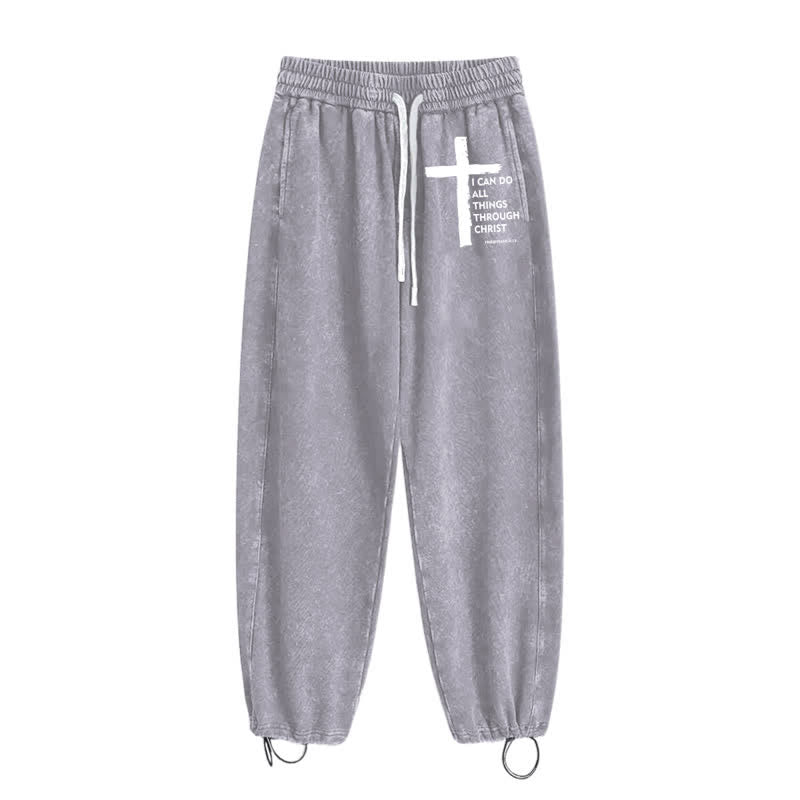 Christianartworkshop Pantaloni della tuta Walk By Faith Cross Washed - image 18