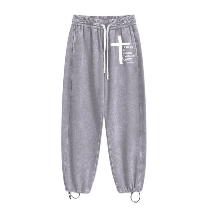 Christianartworkshop Pantaloni della tuta Walk By Faith Cross Washed - image 18