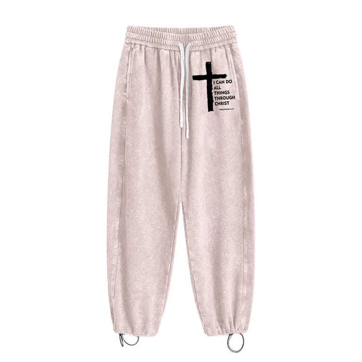 Christianartworkshop Pantaloni della tuta Walk By Faith Cross Washed - image 26