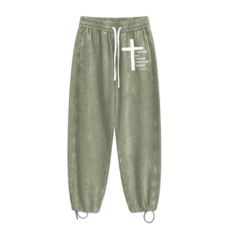 Christianartworkshop Pantaloni della tuta Walk By Faith Cross Washed - image 2