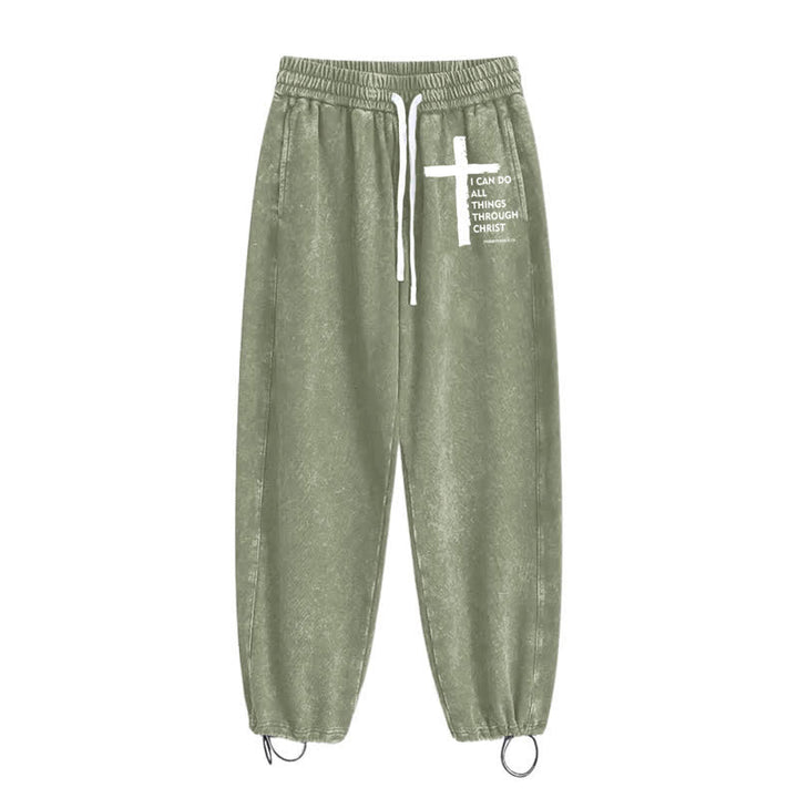 Christianartworkshop Pantaloni della tuta Walk By Faith Cross Washed - image 2