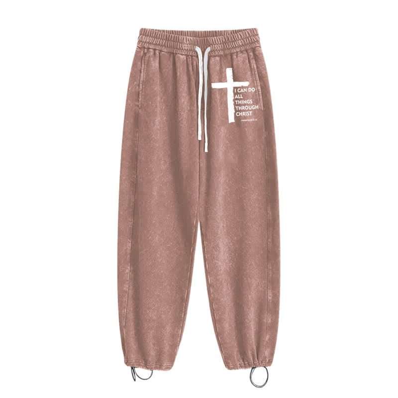 Christianartworkshop Pantaloni della tuta Walk By Faith Cross Washed - image 34