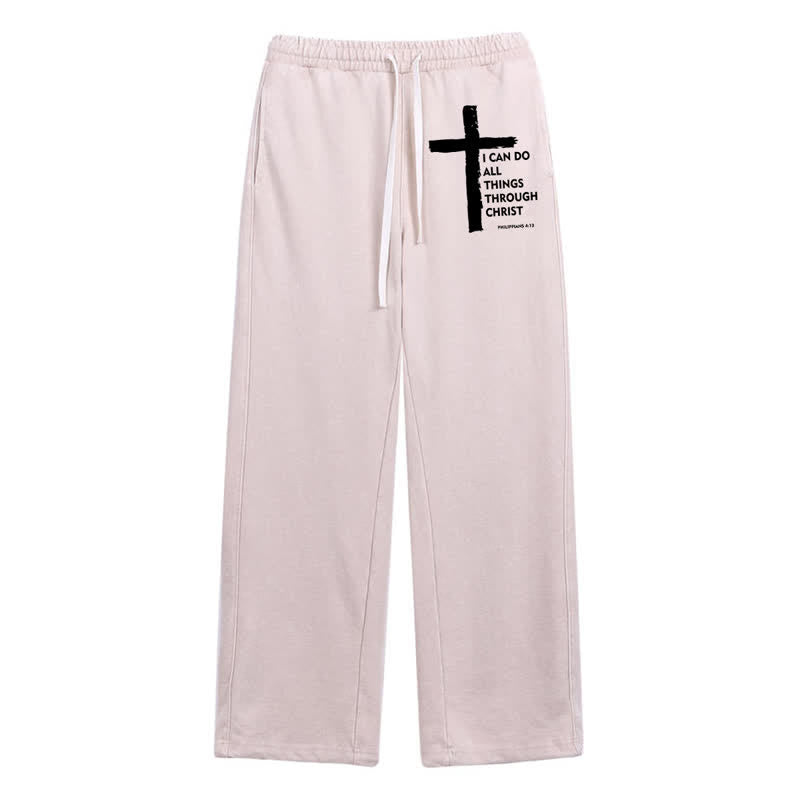 Christianartworkshop Pantaloni della tuta Walk By Faith Cross Washed - Albicocca - 2XL - image 24