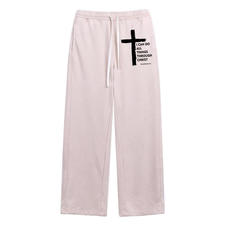 Christianartworkshop Pantaloni della tuta Walk By Faith Cross Washed - Albicocca - 2XL - image 24