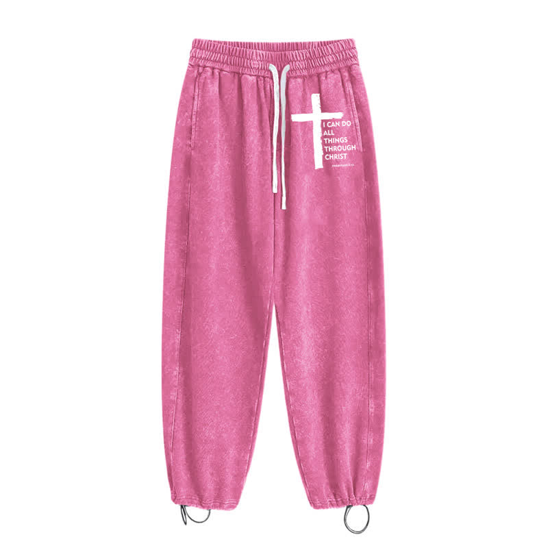 Christianartworkshop Pantaloni della tuta Walk By Faith Cross Washed - image 42