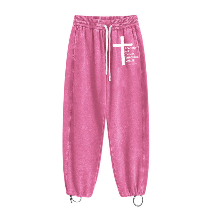 Christianartworkshop Pantaloni della tuta Walk By Faith Cross Washed - image 42