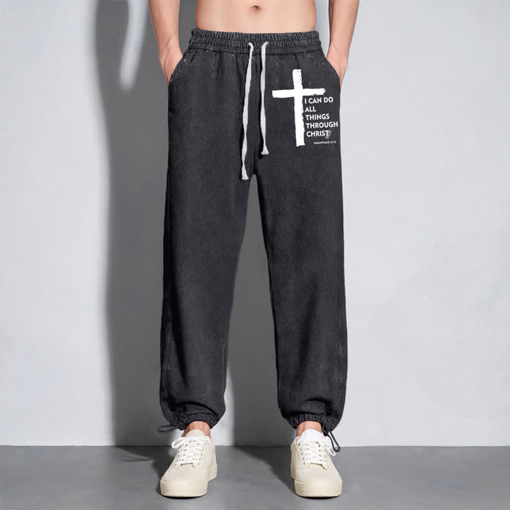 Christianartworkshop Pantaloni della tuta Walk By Faith Cross Washed - image 14