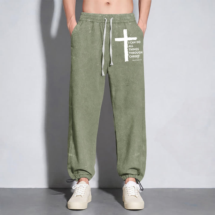 Christianartworkshop Pantaloni della tuta Walk By Faith Cross Washed - image 6