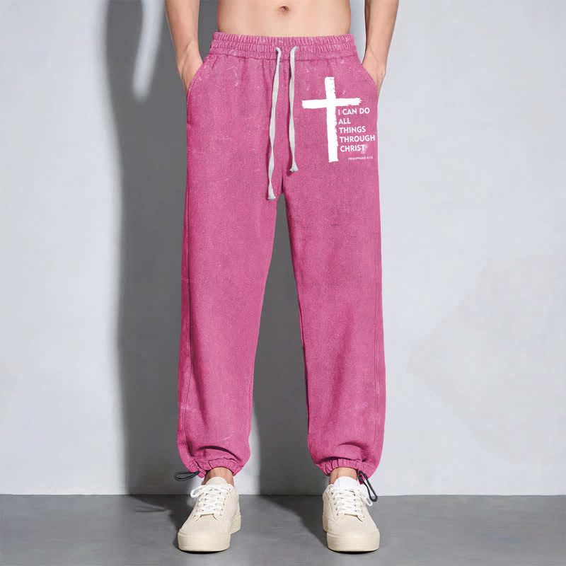 Christianartworkshop Pantaloni della tuta Walk By Faith Cross Washed - image 46