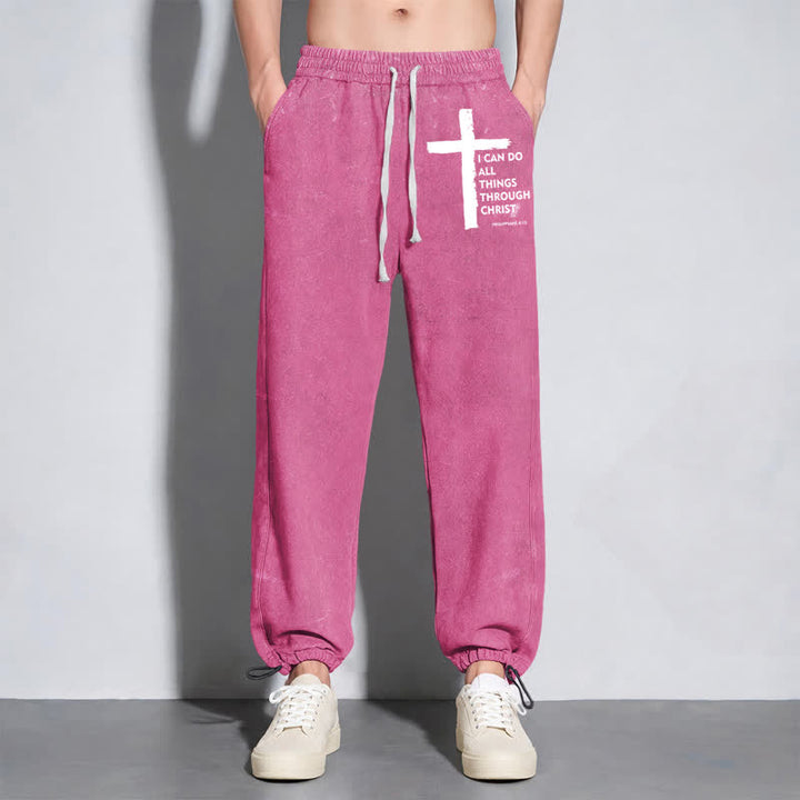 Christianartworkshop Pantaloni della tuta Walk By Faith Cross Washed - image 46