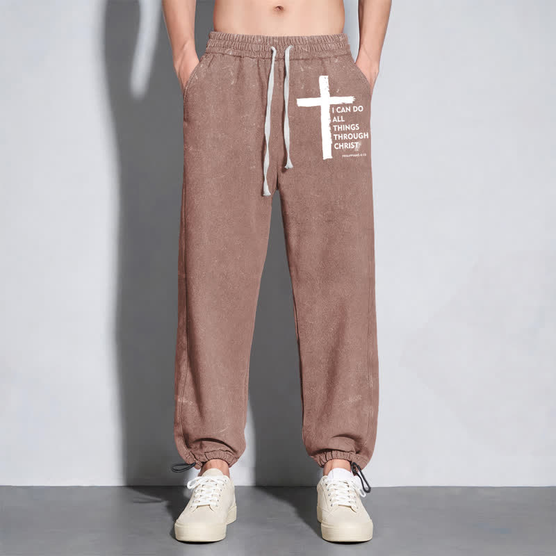 Christianartworkshop Pantaloni della tuta Walk By Faith Cross Washed - image 38