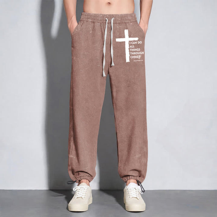 Christianartworkshop Pantaloni della tuta Walk By Faith Cross Washed - image 38