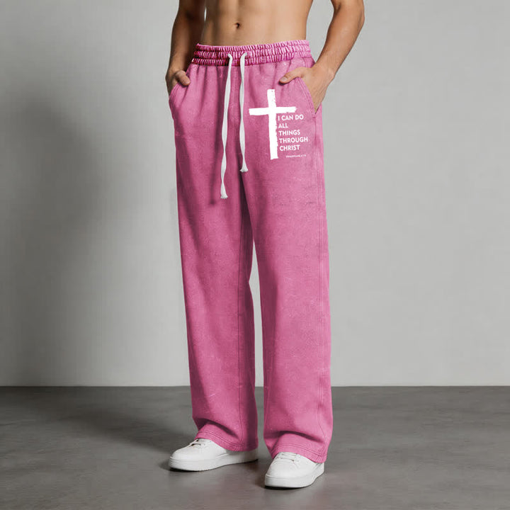 Christianartworkshop Pantaloni della tuta Walk By Faith Cross Washed - image 44