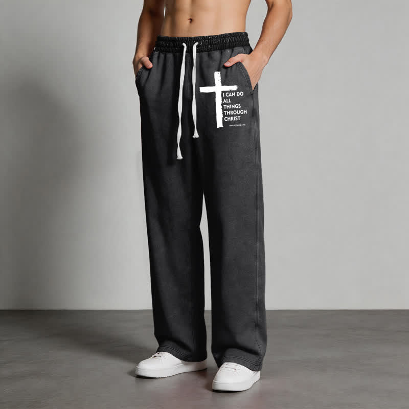 Christianartworkshop Pantaloni della tuta Walk By Faith Cross Washed - image 12