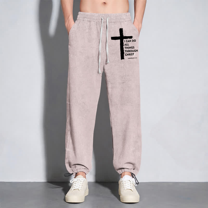 Christianartworkshop Pantaloni della tuta Walk By Faith Cross Washed - image 30