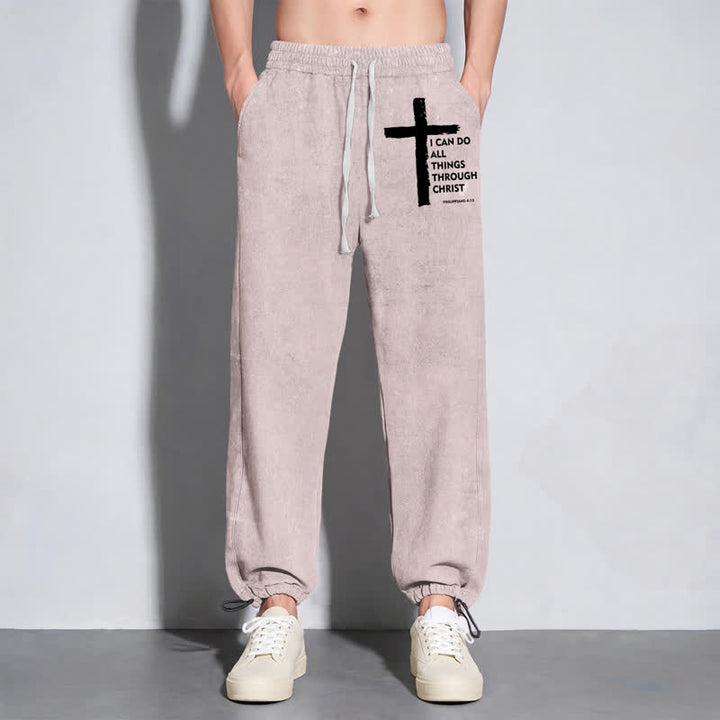 Christianartworkshop Pantaloni della tuta Walk By Faith Cross Washed - image 30