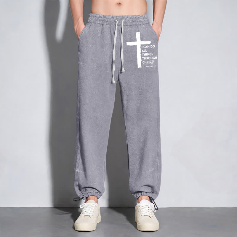 Christianartworkshop Pantaloni della tuta Walk By Faith Cross Washed - image 22